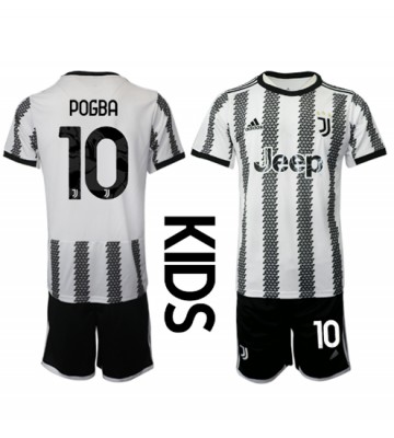 Juventus Paul Pogba #10 Hjemmedraktsett Barn 2022-23 Kortermet (+ Korte bukser)